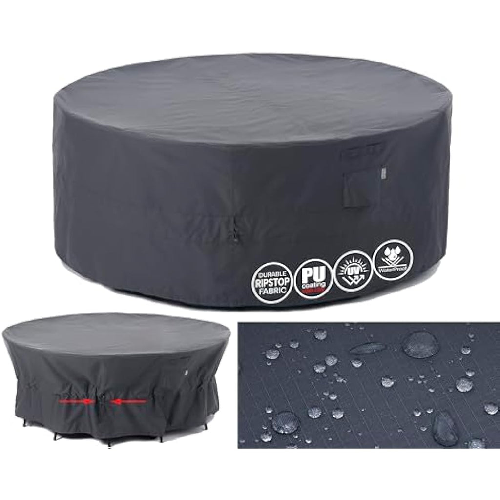 F&J Outdoors Waterproof Garden Furniture Cover | Heavy Duty Grey 330x89cm