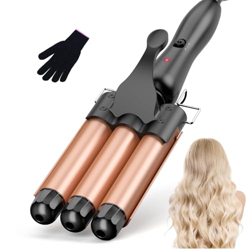 BESTOPE RAY 3 Barrel Hair Waver – 25mm Ceramic Curling Iron for Beach Waves