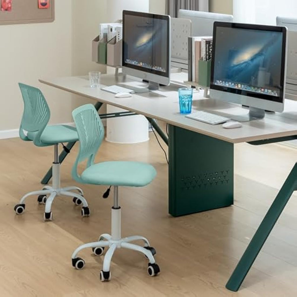 Ergonomic Swivel Desk Chair | Linen Fabric, Cactus Green