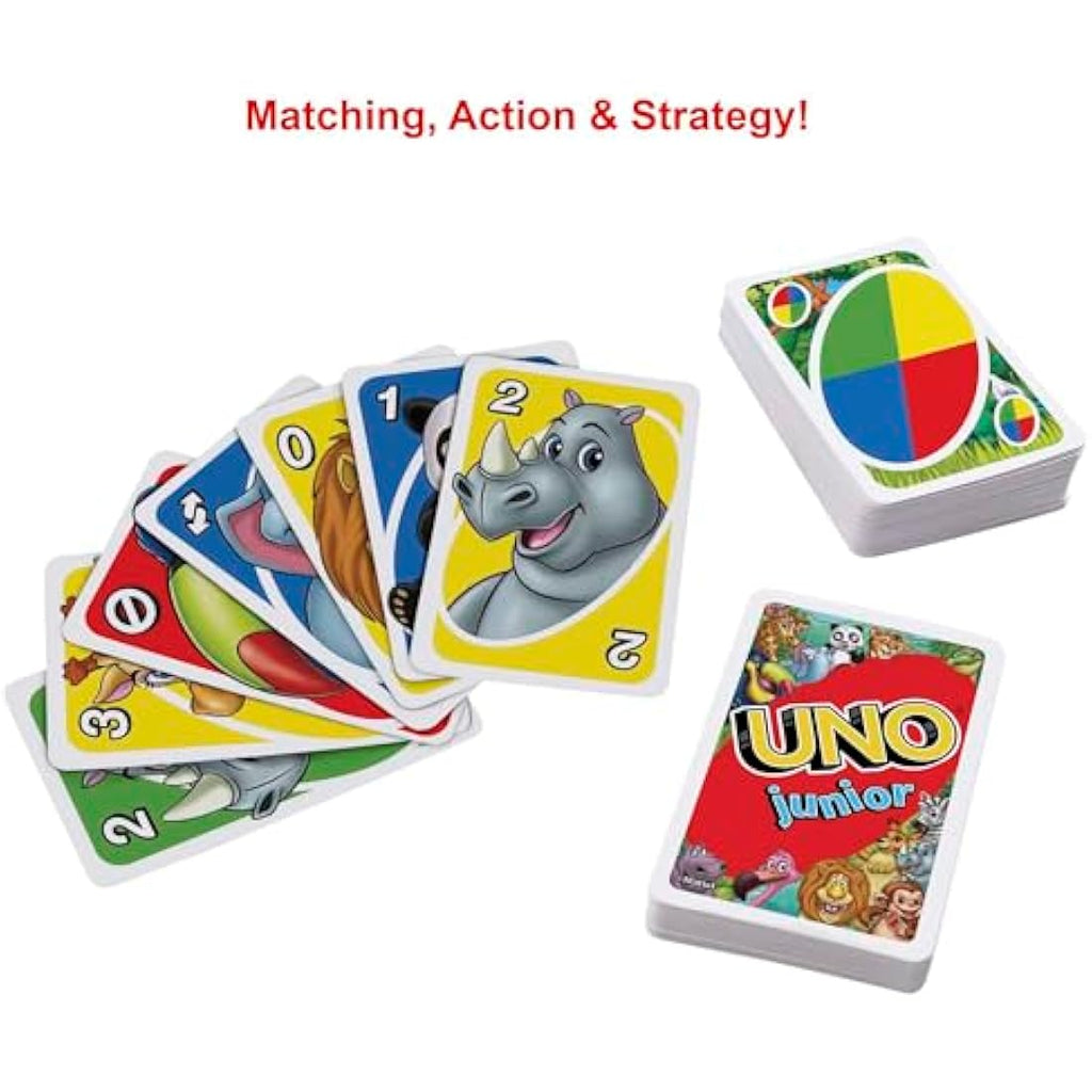 Mattel UNO Junior Card Game for Kids – Animal Matching Educational Toy