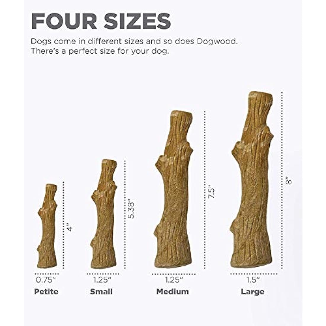 Petstages Dogwood Durable Wood Alternative Dog Chew Toy - Medium Stick