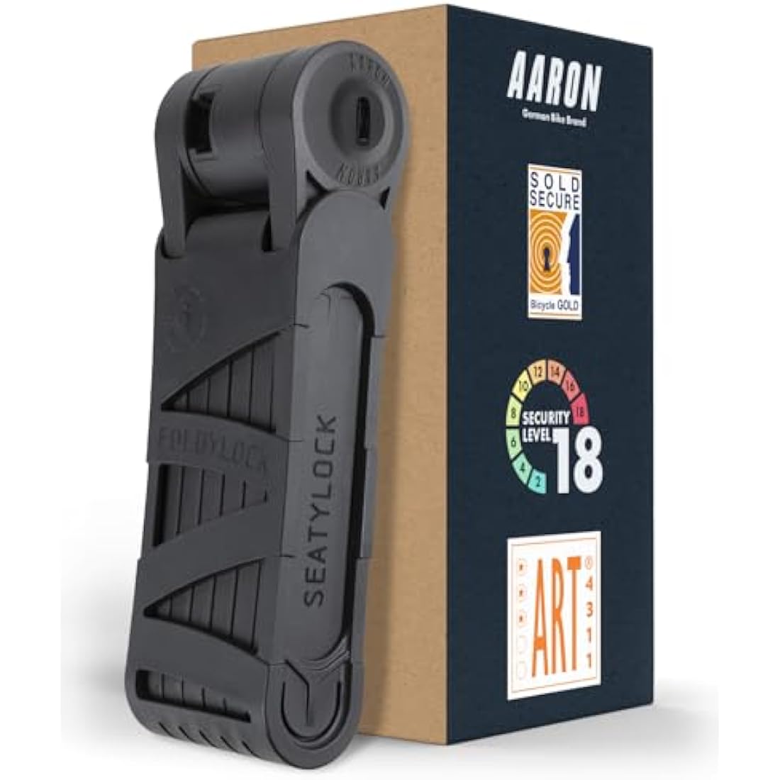 AARON Folding Bicycle Lock Level 18 – High Security 90cm Bike Lock