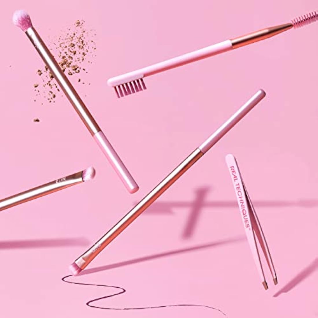 Real Techniques Naturally Beautiful Eye Makeup Brush Set - 5 Piece Kit
