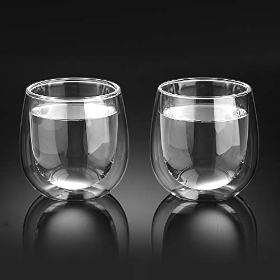 Glastal 6x250ml Double Walled Coffee Glasses | Borosilicate Glass Mugs
