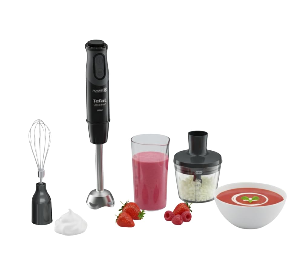 Tefal Optichef 3-in-1 Hand Stick Blender | 1000W, 20 Speeds - Black