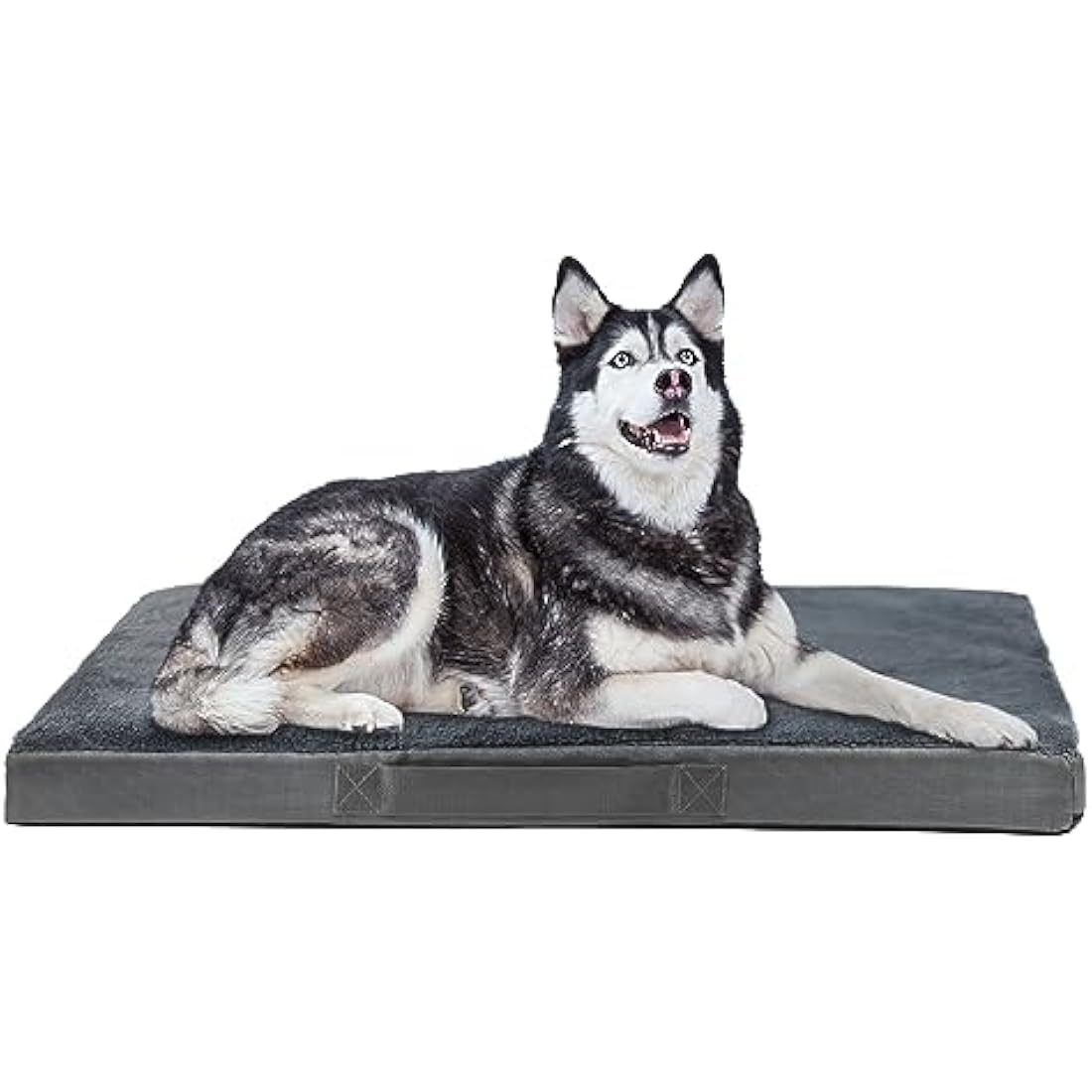 Nepfaivy Orthopedic Dog Bed – Waterproof Washable Plush Mattress, Dark Grey