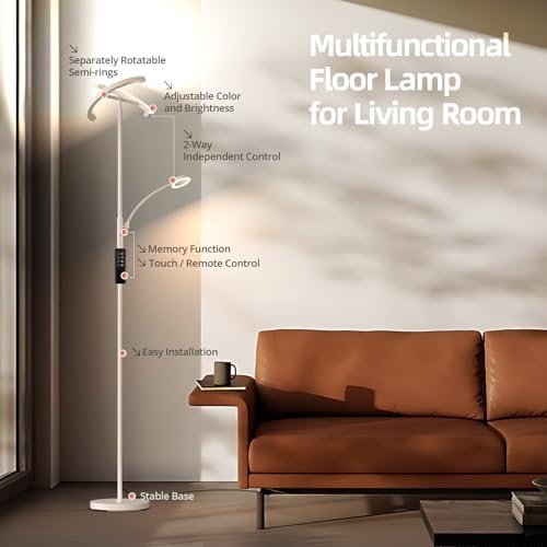 FIMEI LED Floor Lamp – 29W Dimmable Standing Light with Remote Control