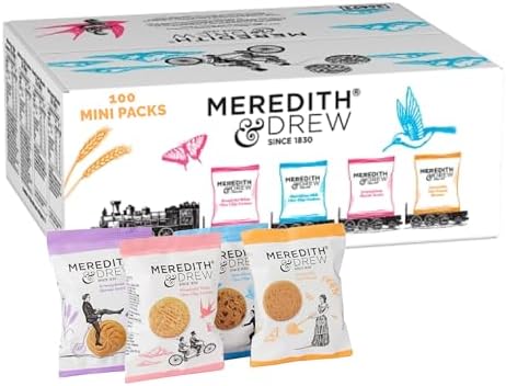 Meredith & Drew Mini Biscuits – Assorted Cookie Snack Packs (100 x 23g)