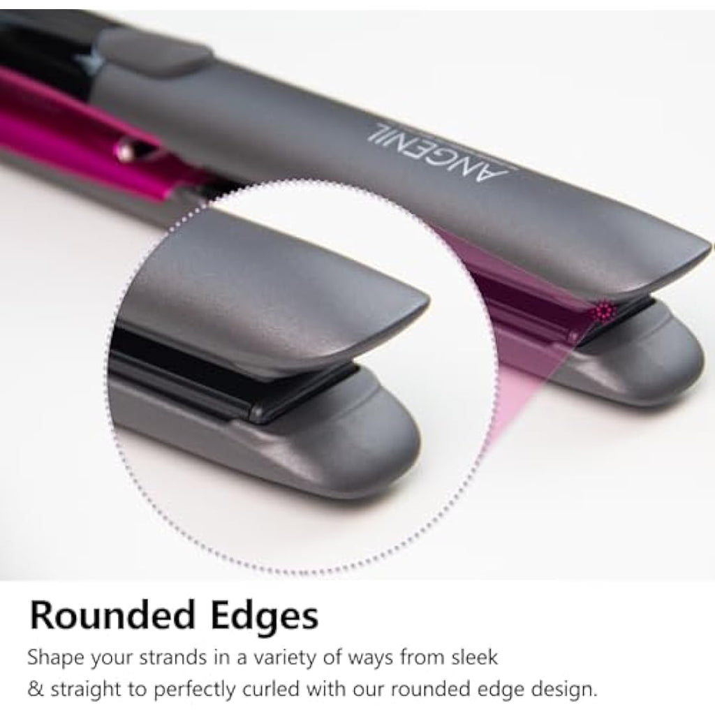 ANGENIL Titanium Hair Straightener | 2-in-1 Flat Iron & Curling Iron