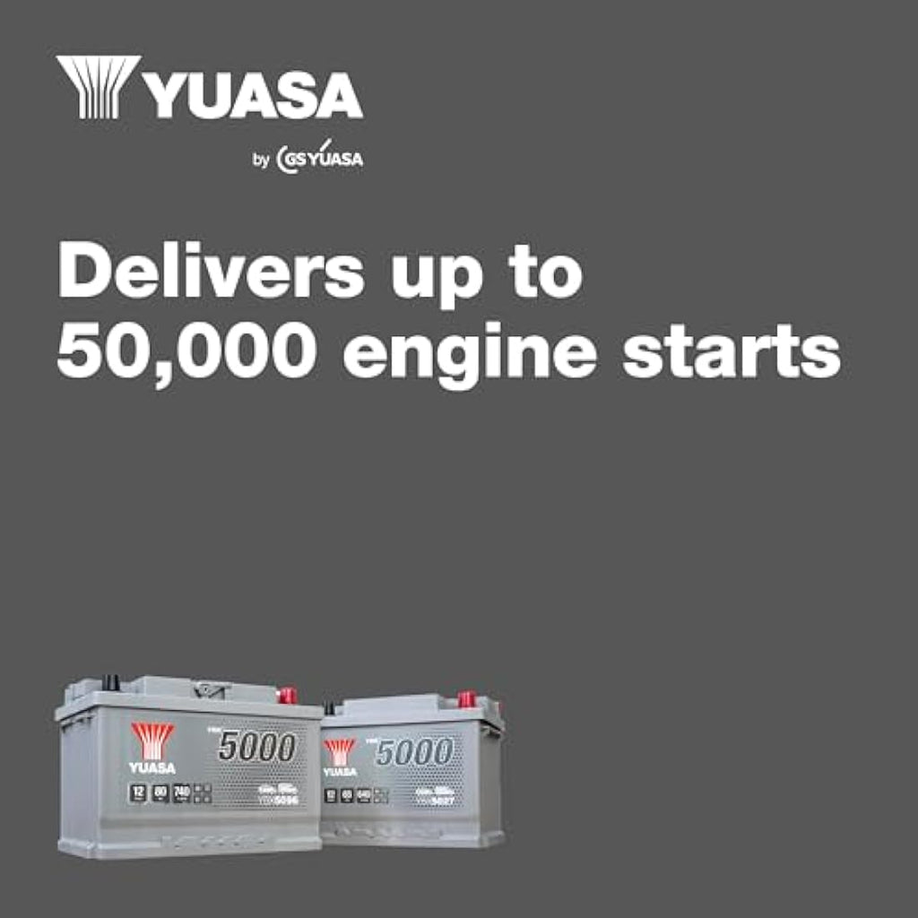 Yuasa YBX5096 12V 80Ah 740CCA Silver High Performance Car Battery