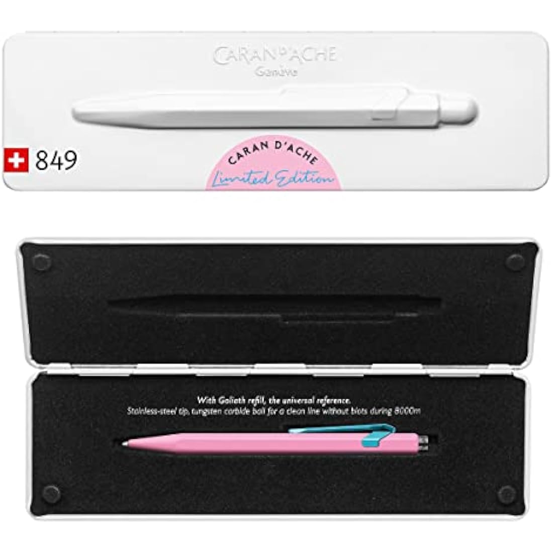 Caran d'Ache 849 Ballpoint Pen - Claim Your Style Hibiscus Pink Metal