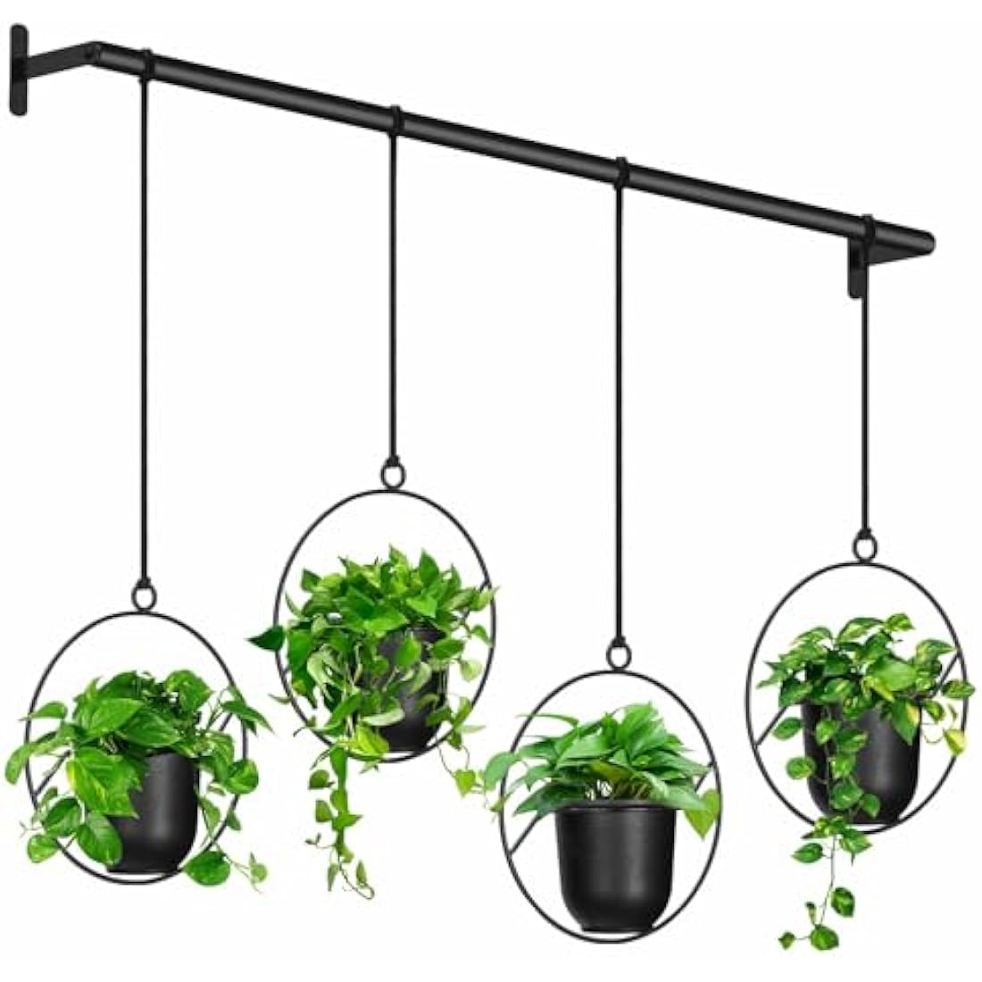 Mutool Hanging Planter Pots – 4 Pack Modern Indoor Wall & Ceiling Holders