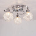 Aurolite Bolla 3-Light LED Semi Flush Ceiling Light | Polished Chrome