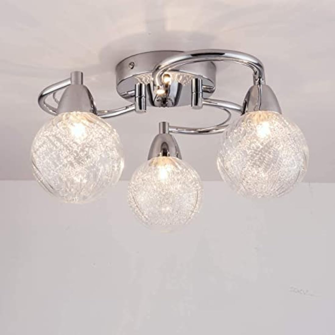 Aurolite Bolla 3-Light LED Semi Flush Ceiling Light | Polished Chrome