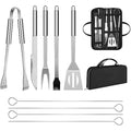 Jolof Store 9-Piece Stainless Steel BBQ Utensil Set with Portable Bag
