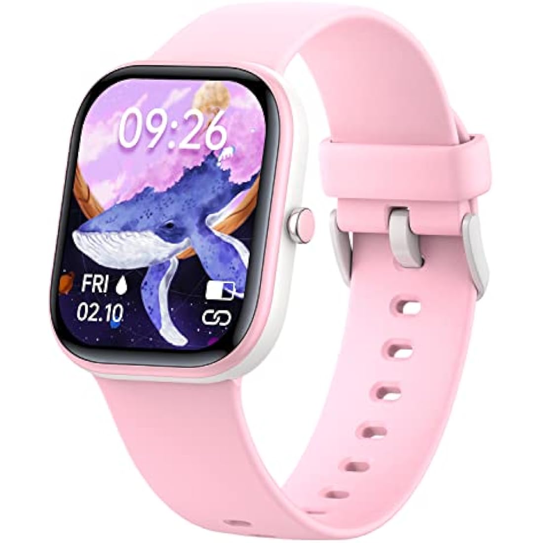 Slothcloud Kids Smart Watch - IP68 Waterproof Fitness Tracker, Pink