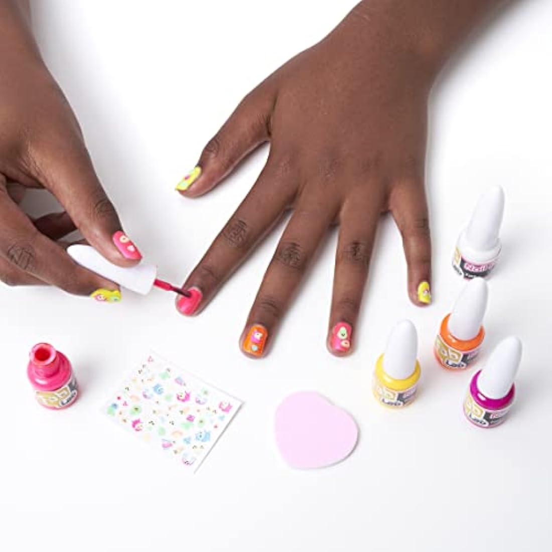 FabLab Glow In The Dark Nail Art Kit – Neon Varnish & 80+ Stickers