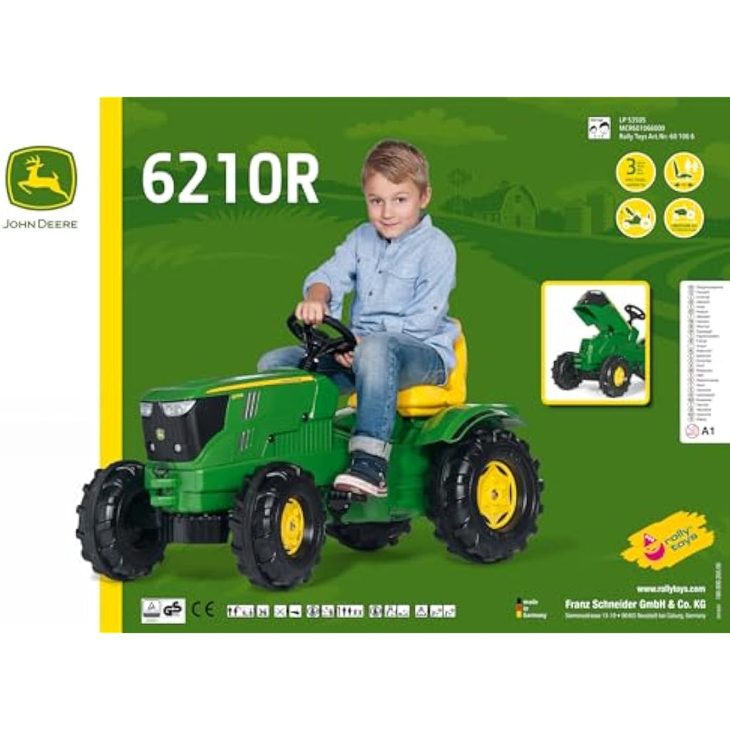 John Deere Rolly Pedal Ride-On Tractor - Green Kids Outdoor Toy