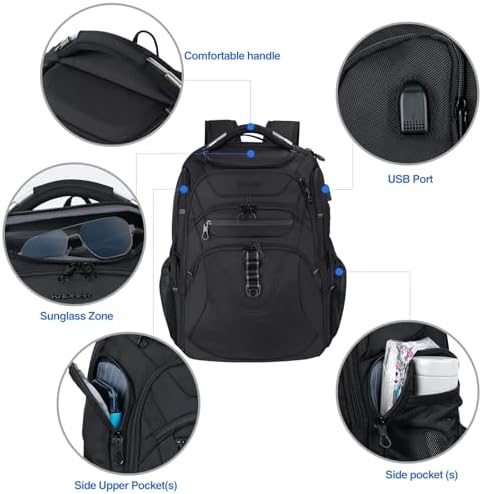 KROSER 17.3 Inch Laptop Backpack | TSA Travel Bag with USB Port