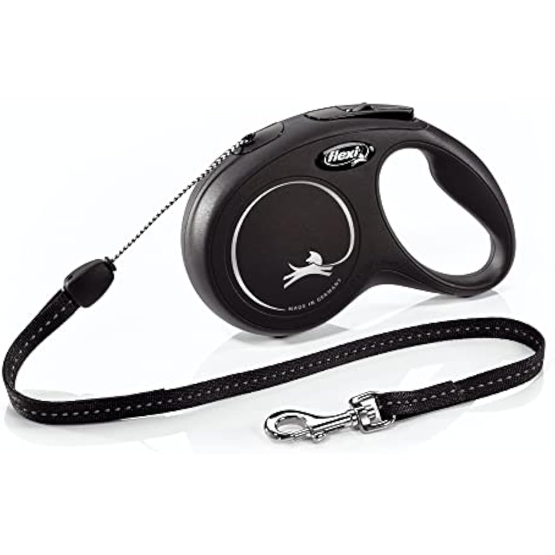 Flexi New Classic Retractable Cord Dog Leash - Small, 26ft, Black