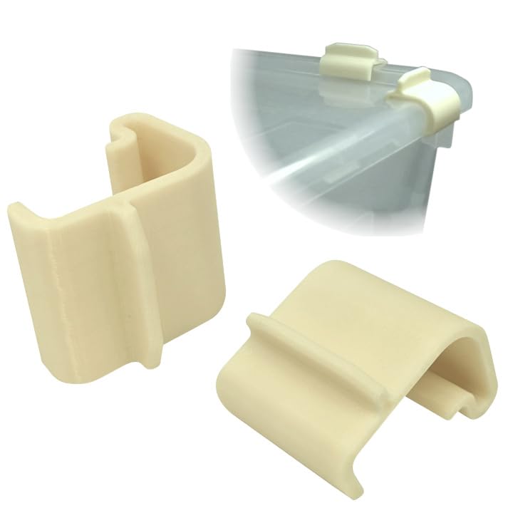 Locking Clips for IKEA Samla Box Boxes Rounded Compatible with Ikea-Samla Clips ... Pack of 4, 55L/130L