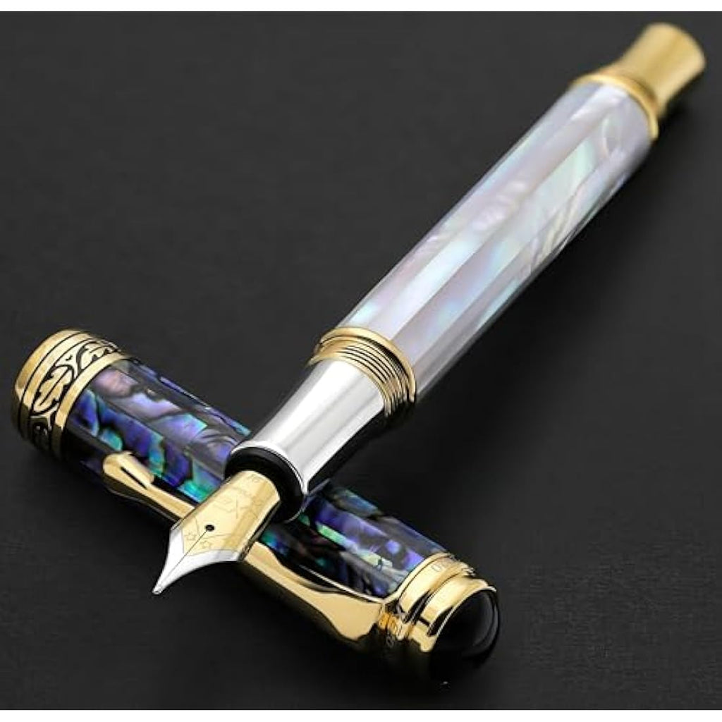 Xezo Maestro Fountain Pen - Mother of Pearl & Paua Shell, Medium Nib