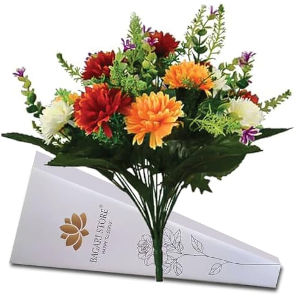 Bagari 41cm Artificial Flowers for Graves | UV Resistant Silk Bouquet