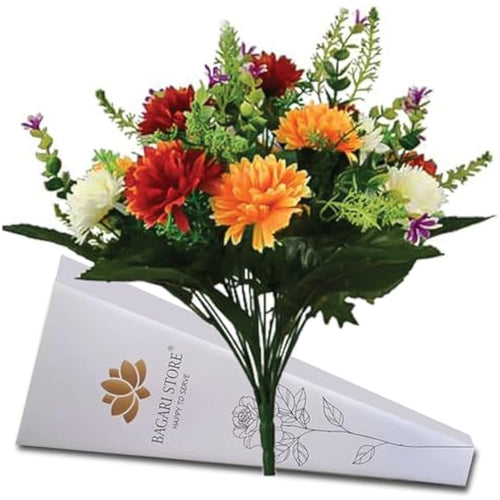 Bagari 41cm Artificial Flowers for Graves | UV Resistant Silk Bouquet