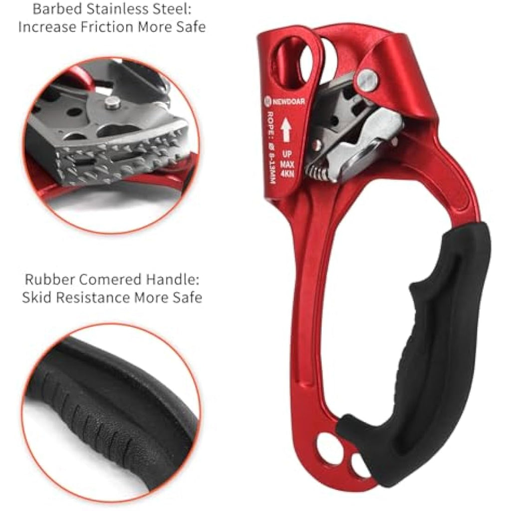 NewDoar Hand Ascender | UIAA Certified Rock Climbing Rope Clamp