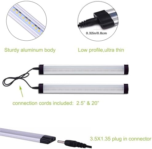 AIBOO Under Cabinet LED Light Bar Kit | Dimmable Warm White - 8 Panels