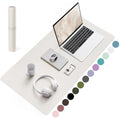 YSAGi PVC Leather Desk Pad – Waterproof Non-Slip Writing Mat, Gray (80x40cm)