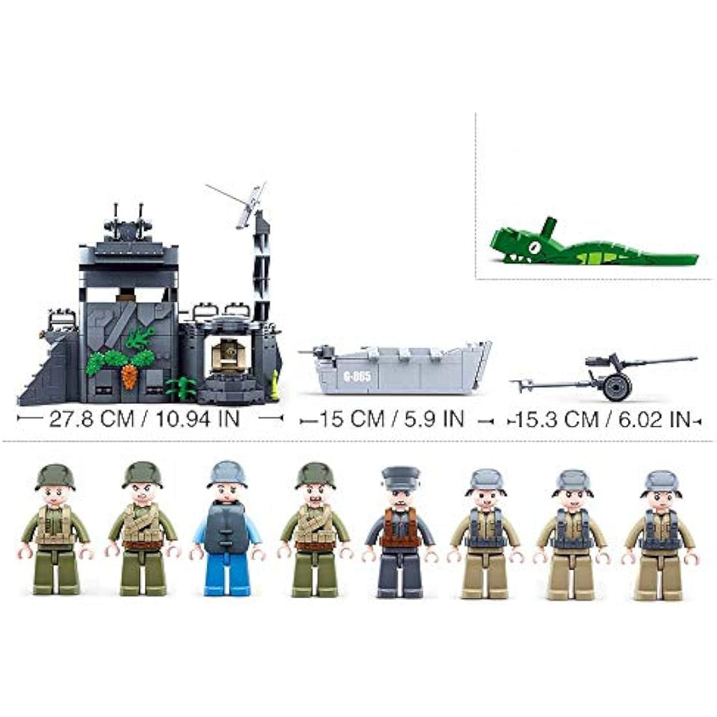 Sluban WW2 Bunker in the Dunes Building Set | 765 Military Bricks