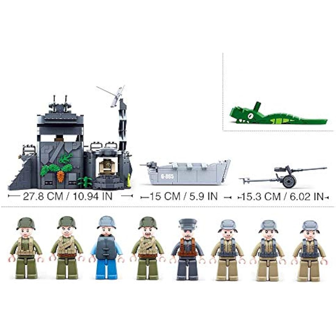 Sluban WW2 Bunker in the Dunes Building Set | 765 Military Bricks