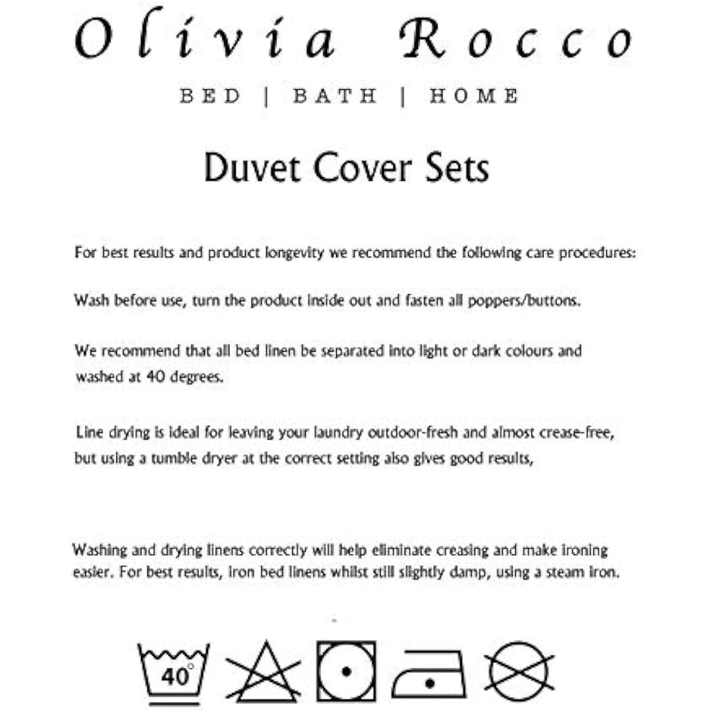 Olivia Rocco Savoy Jacquard Duvet Set – Grey Luxury Quilt Cover Bedding