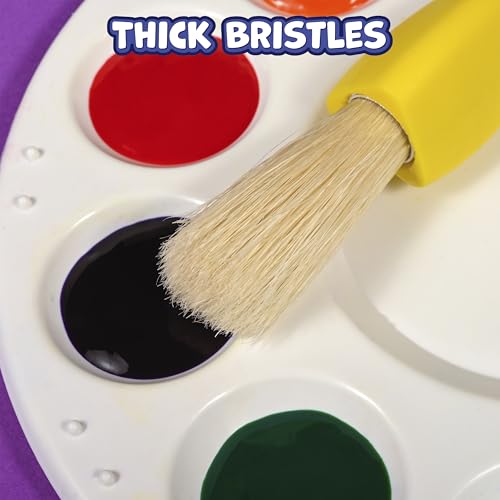 READY 2 LEARN Triangle Grip Paint Brushes - Set of 6 Toddler Brushes