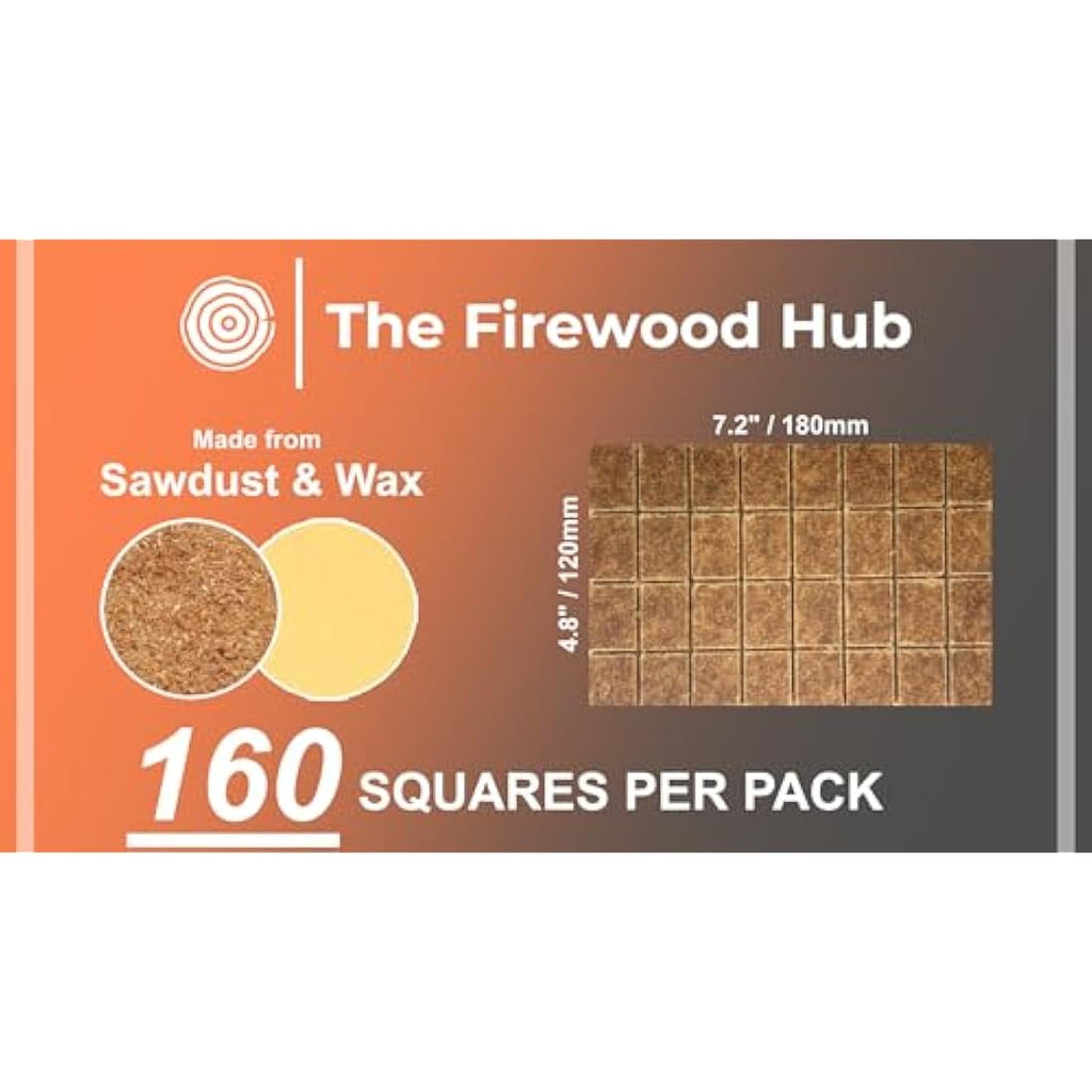 Natural Wood Wool Fire Lighters - 160 Pack for Log Burners