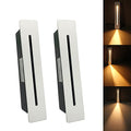 LED Recessed Stair Step Light | Aluminum Wall Lamp - 2 Pack