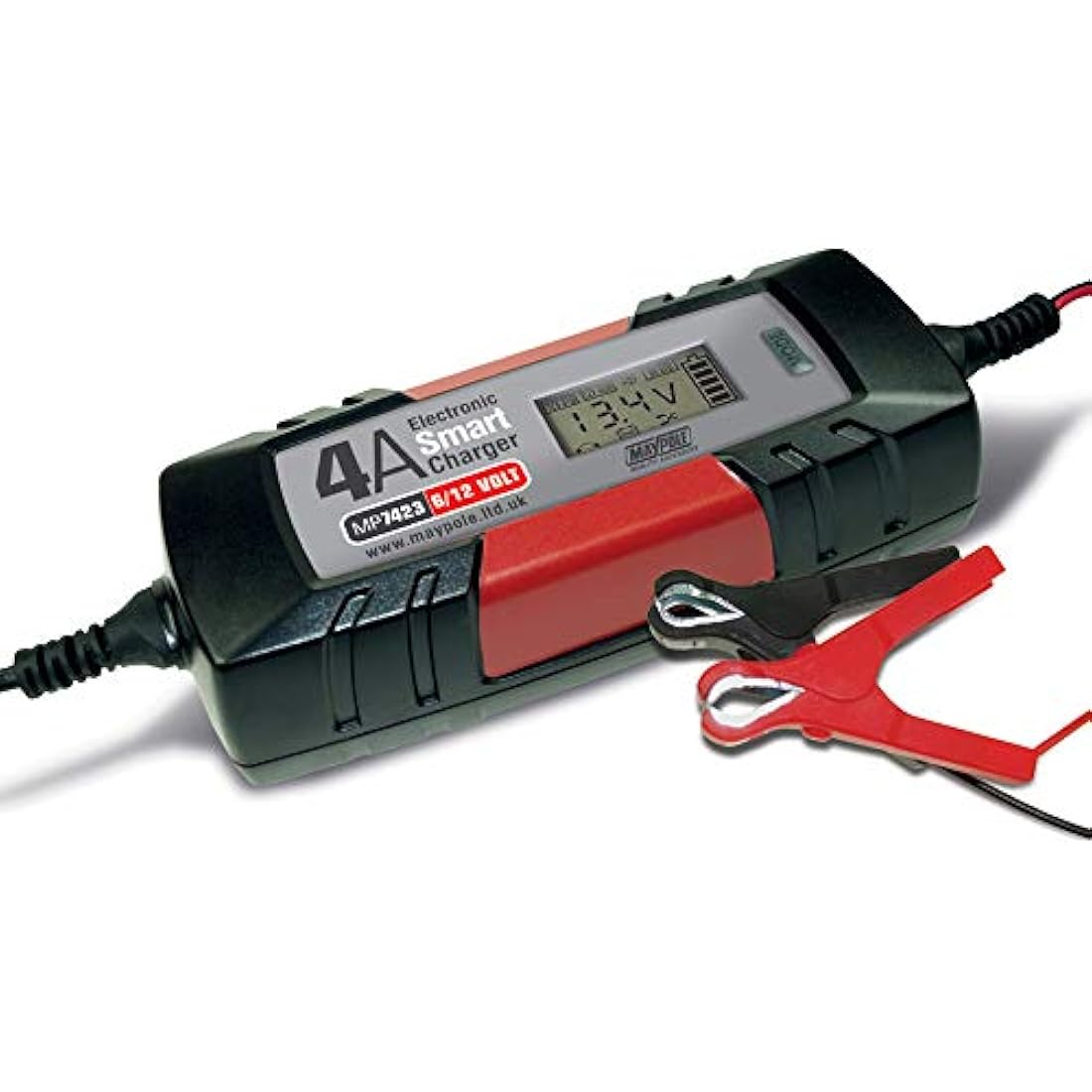 Maypole 6V/12V Smart Car Battery Charger – 4A Dual Voltage AGM & Lead Acid