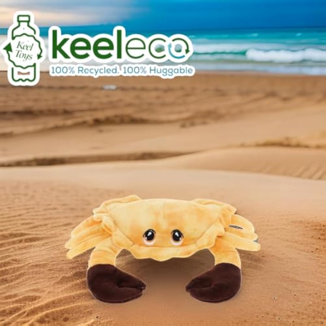Deluxe Paws Recycled Plush Crab – 25cm Eco-Friendly Sea Life Toy