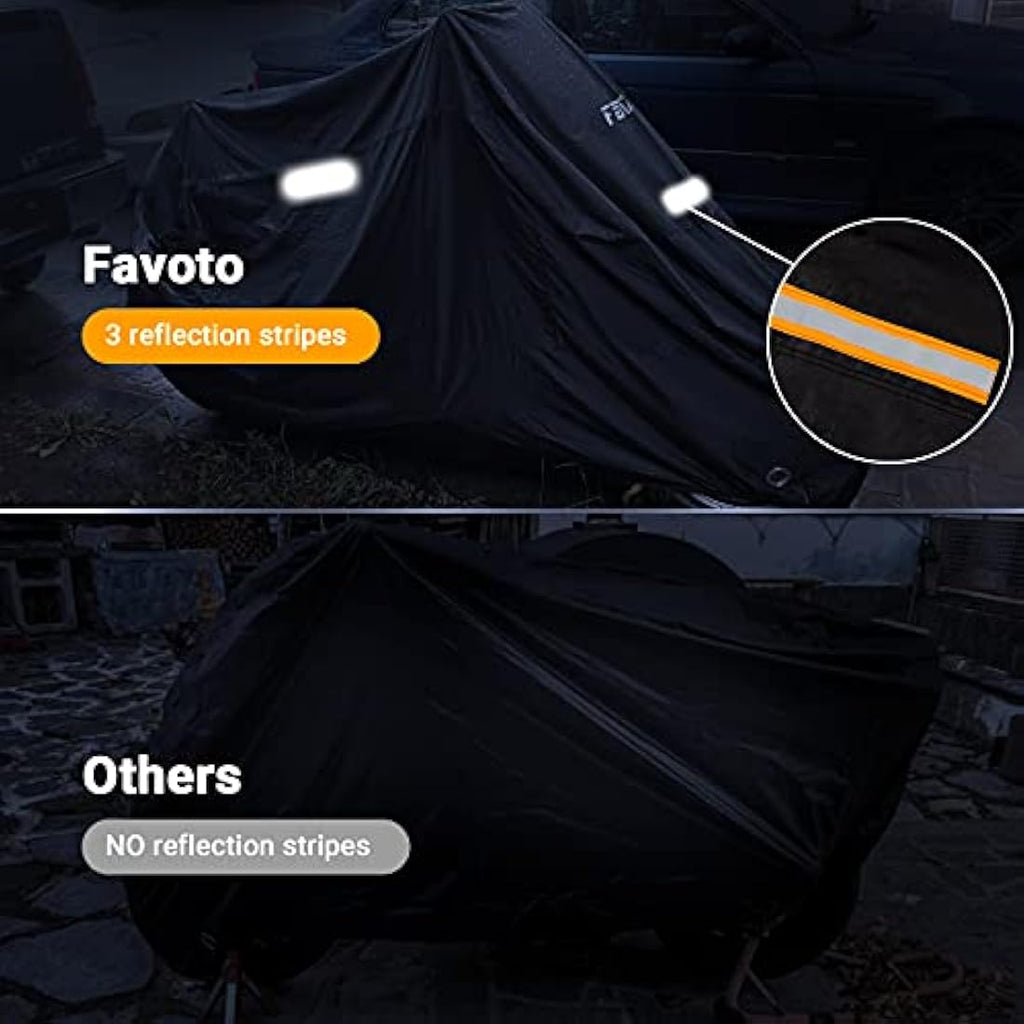 Favoto 210D Waterproof Motorcycle Cover – All Season Outdoor Protection
