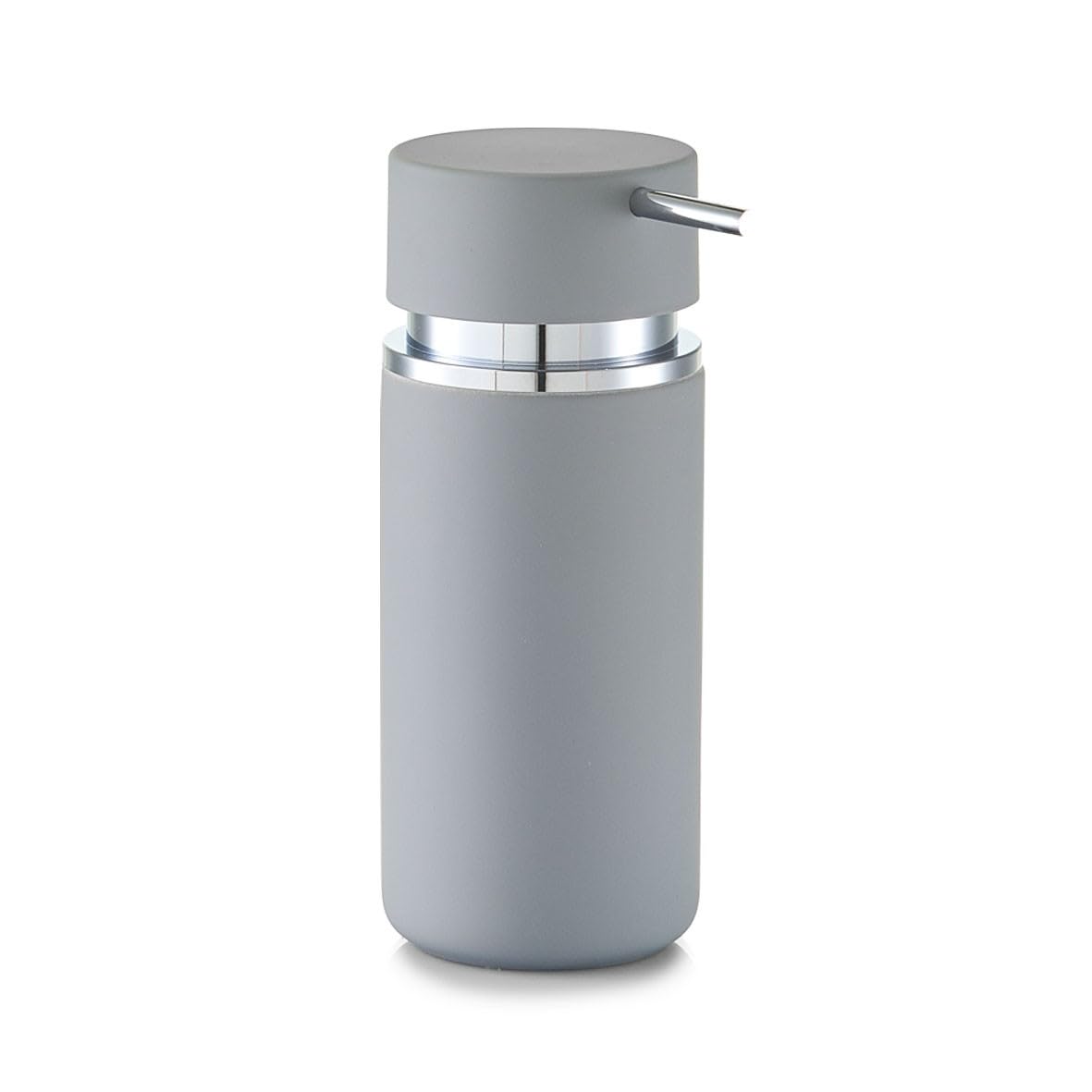 Zeller Ceramic Soap Dispenser in Grey – Modern Lotion Pump, 16cm