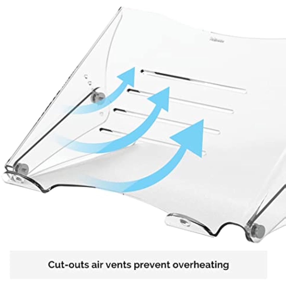 Fellowes Clarity Adjustable Laptop Stand – Clear Acrylic Riser for 15"