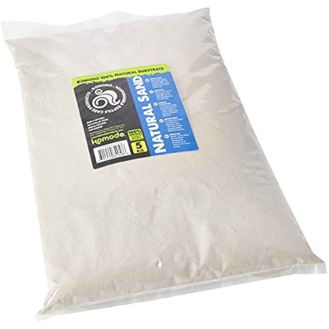 Komodo Natural Sand - Arid Reptile Substrate for Burrowing, 5kg