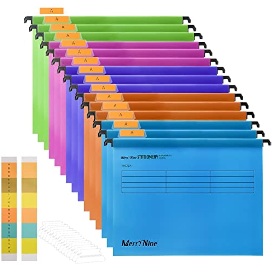 Jolof Store A4 Suspension Files - 15 Pack Polypropylene Hanging Folders
