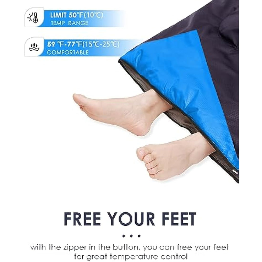 3-Season Sleeping Bag – Lightweight Waterproof Backpacking
