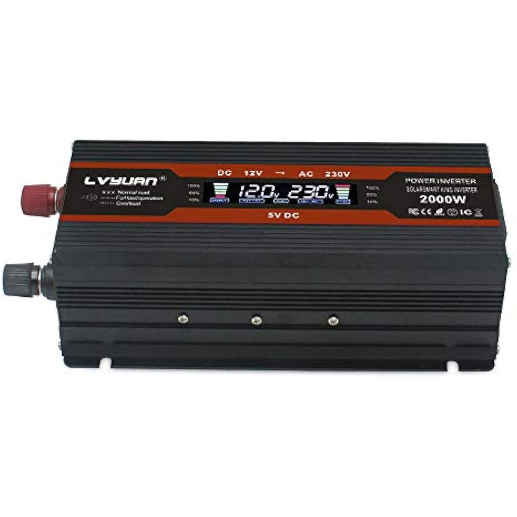Cantonape 1000W Power Inverter | 12V to 230V Car Converter with LCD