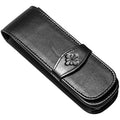 Diplomat Leather Double Pen Case – Black Luxury Storage for Two Pens