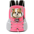Pawaboo Pet Dog Carrier Backpack | Breathable Front Travel Bag - Pink, M