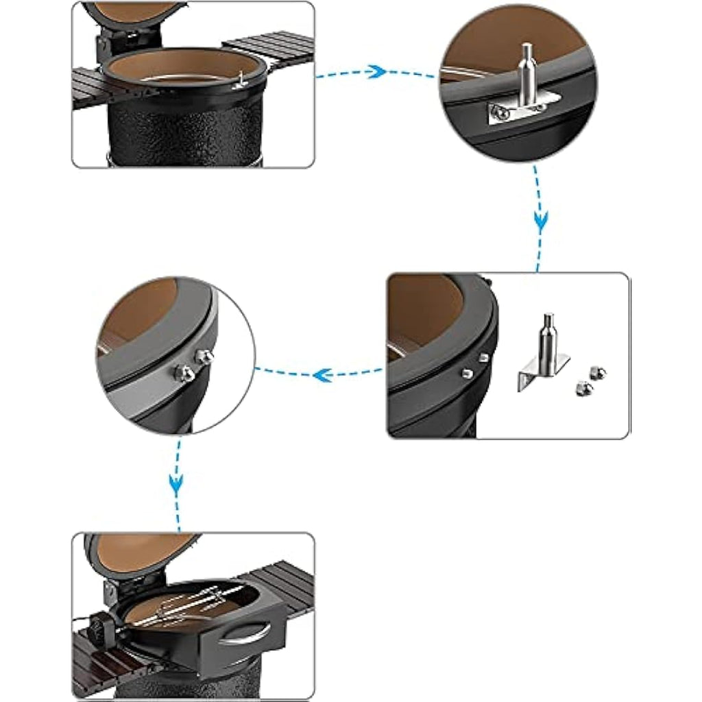 Onlyfire Rotisserie and Pizza Oven Kit for Kamado Joe & Pit Boss 22