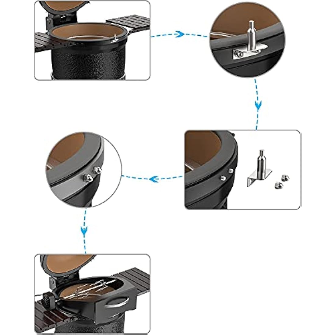 Onlyfire Rotisserie and Pizza Oven Kit for Kamado Joe & Pit Boss 22
